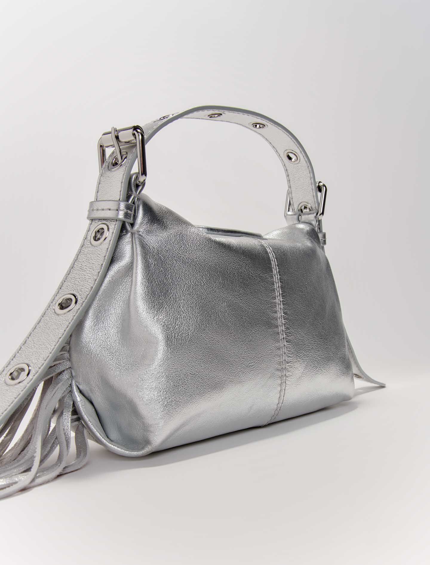 Sac Miss M Mini en cuir metal