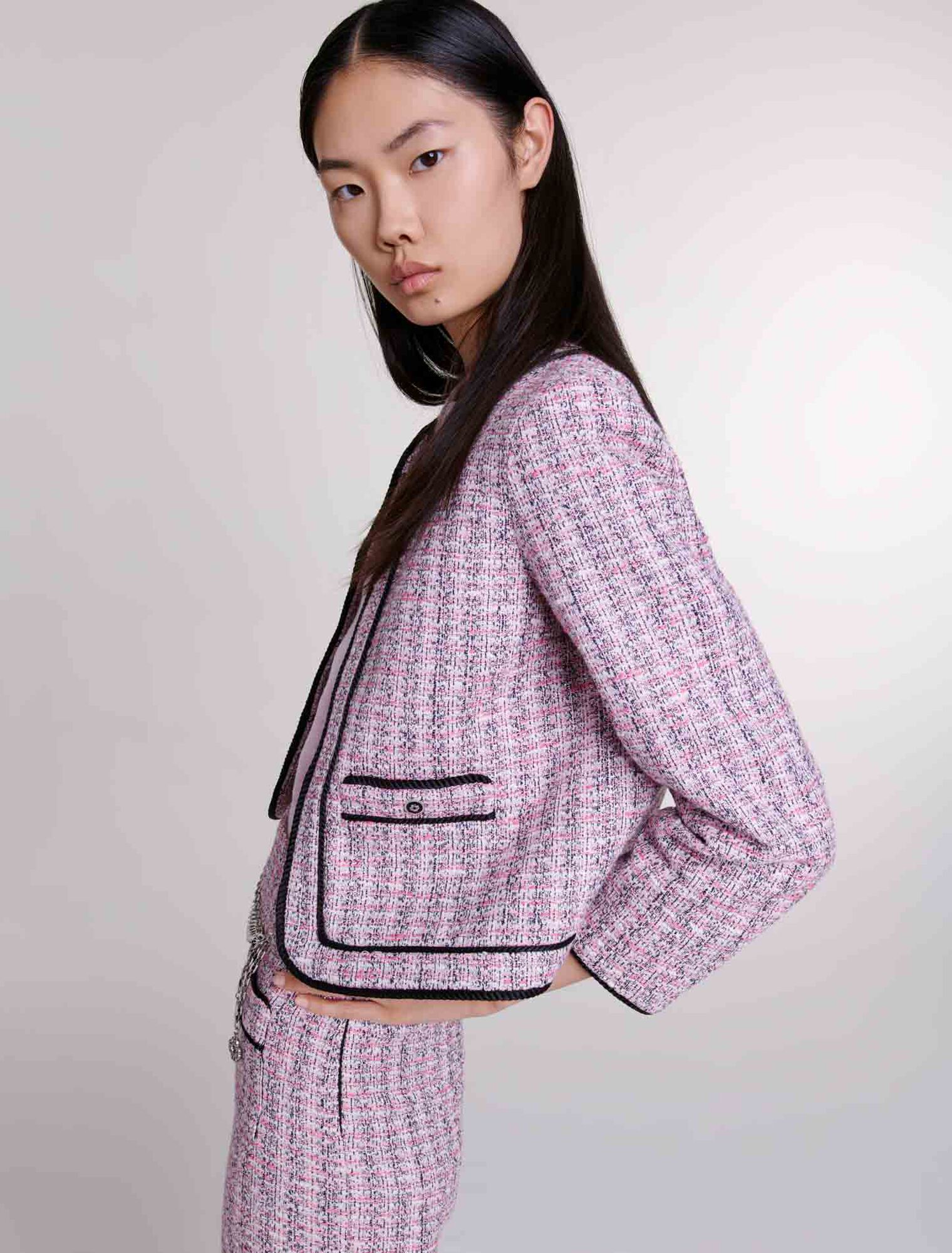 Veste courte en tweed