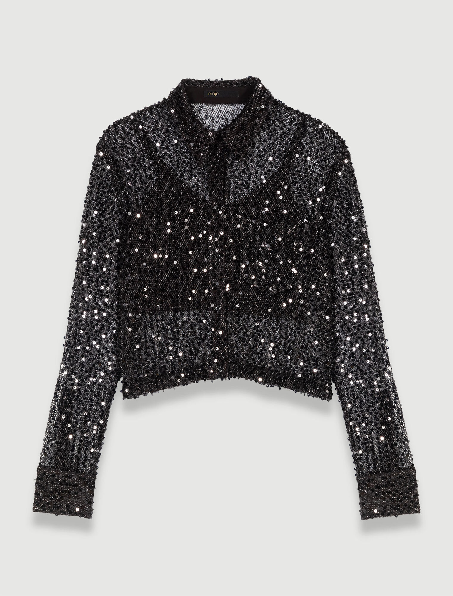 Chemise courte à sequins