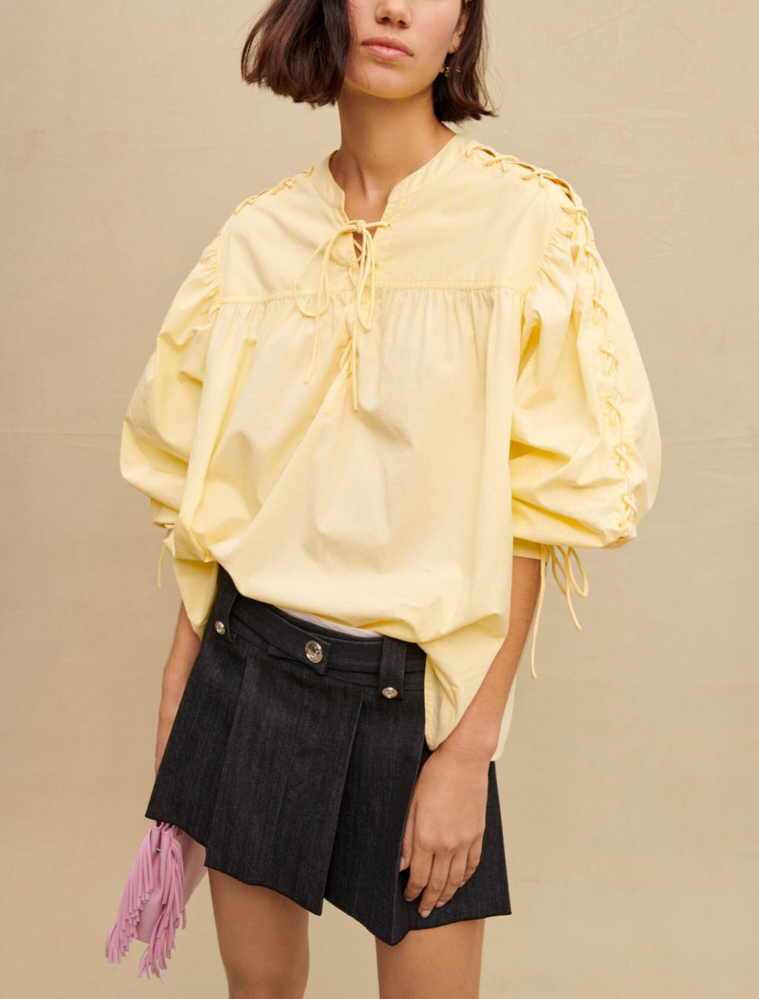 Chemise médiévale lacée en coton
