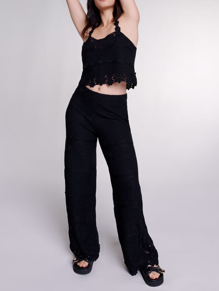 Guipure crop top