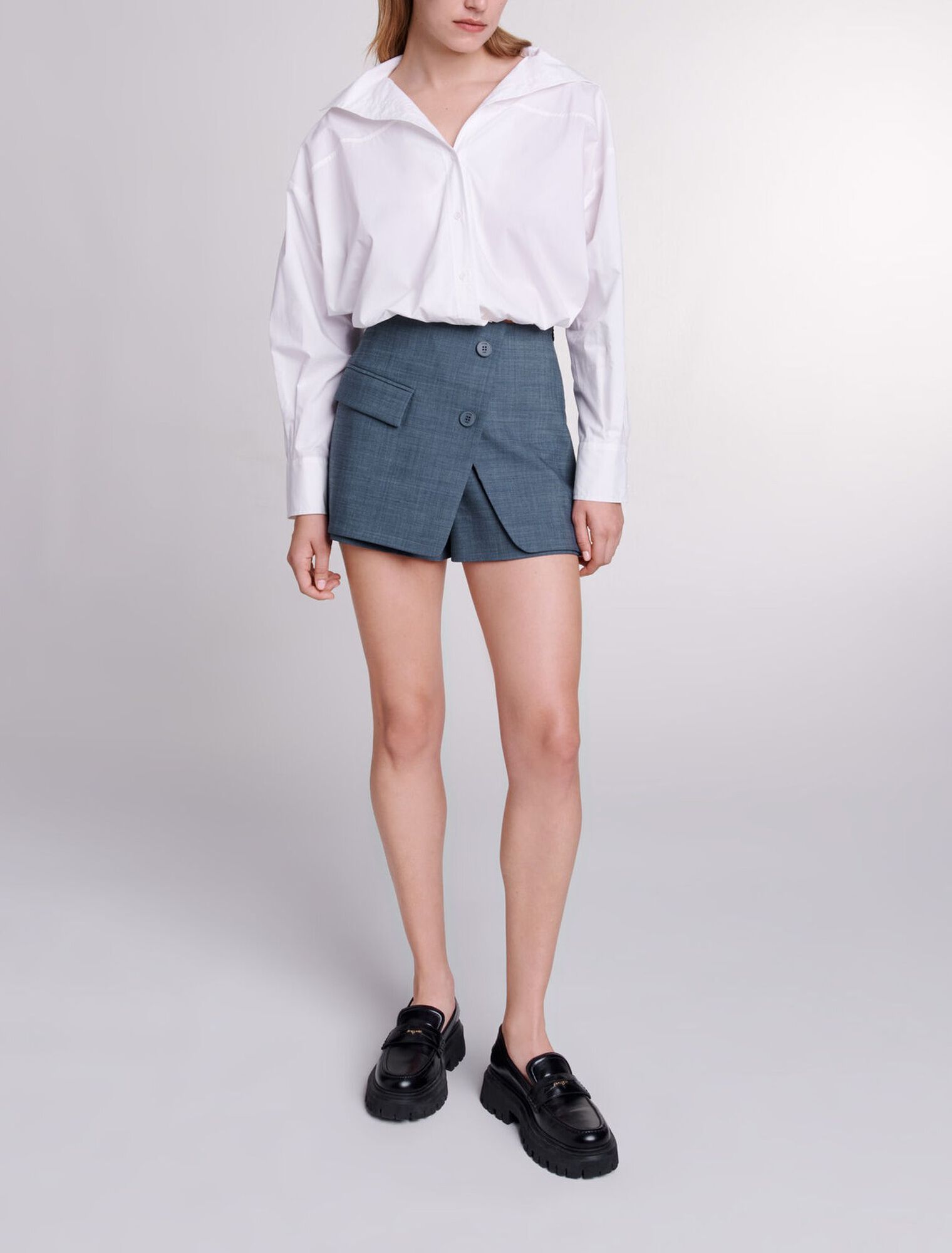 Chemise courte en coton