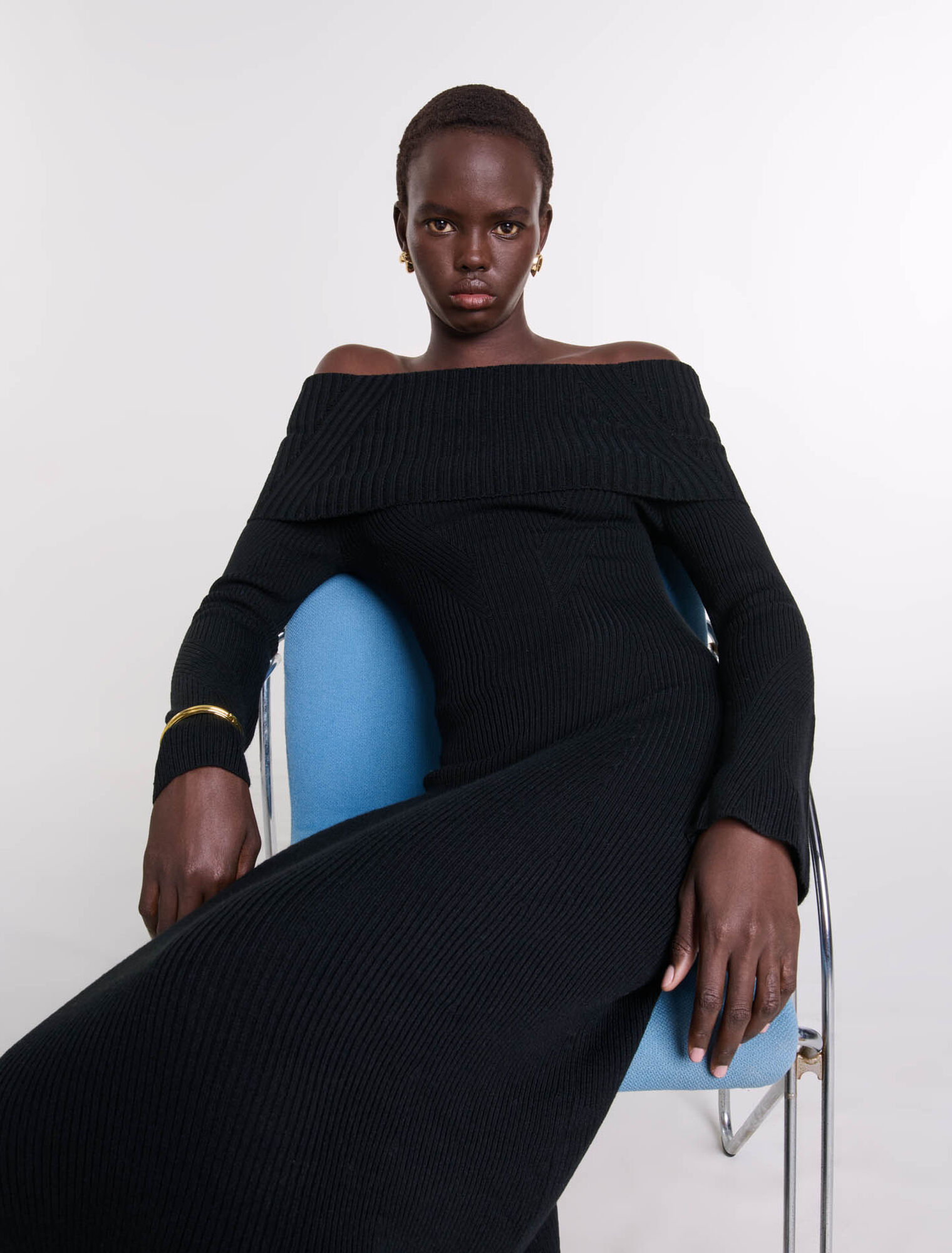 Robe longue en maille