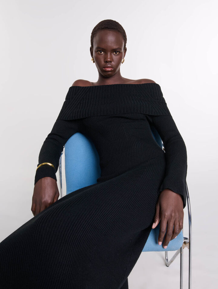 Robe longue en maille