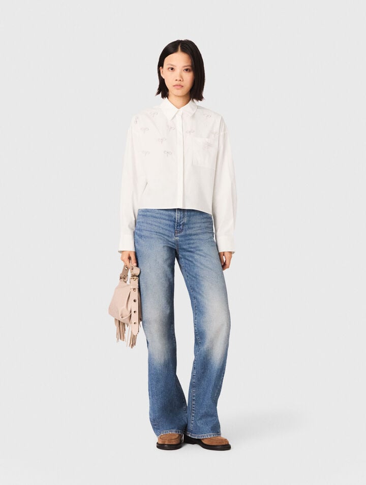 Chemise avec détails bijoux