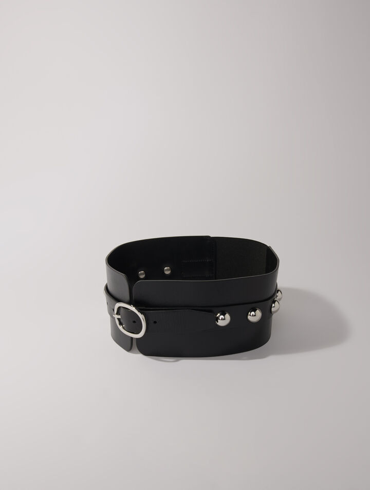 Ceinture corset en cuir