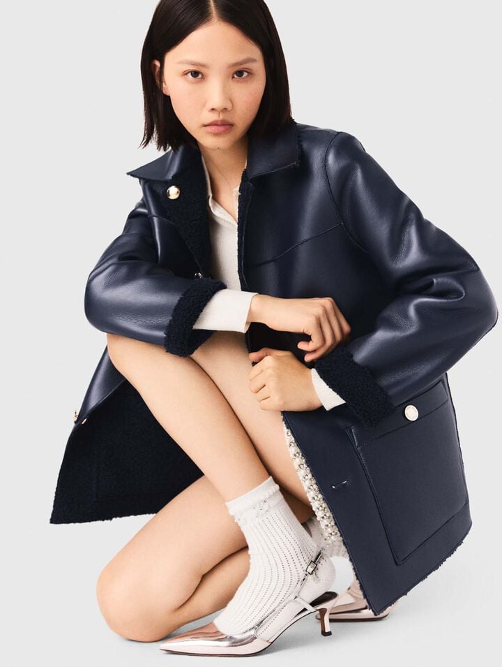 Faux shearling reversible