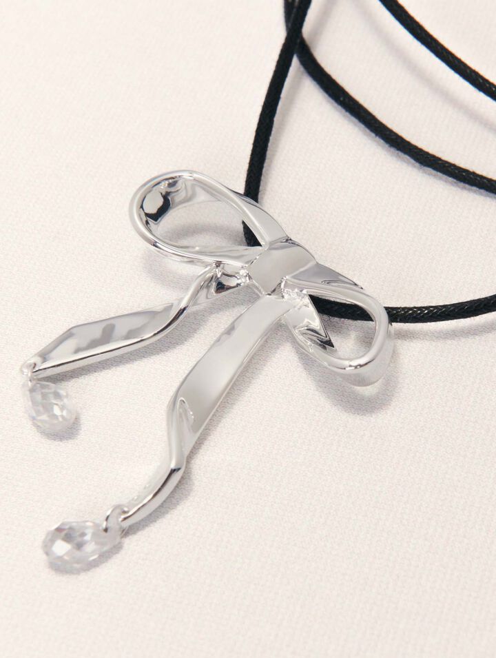 Collier n&oelig;ud argent&eacute; &agrave; nouer