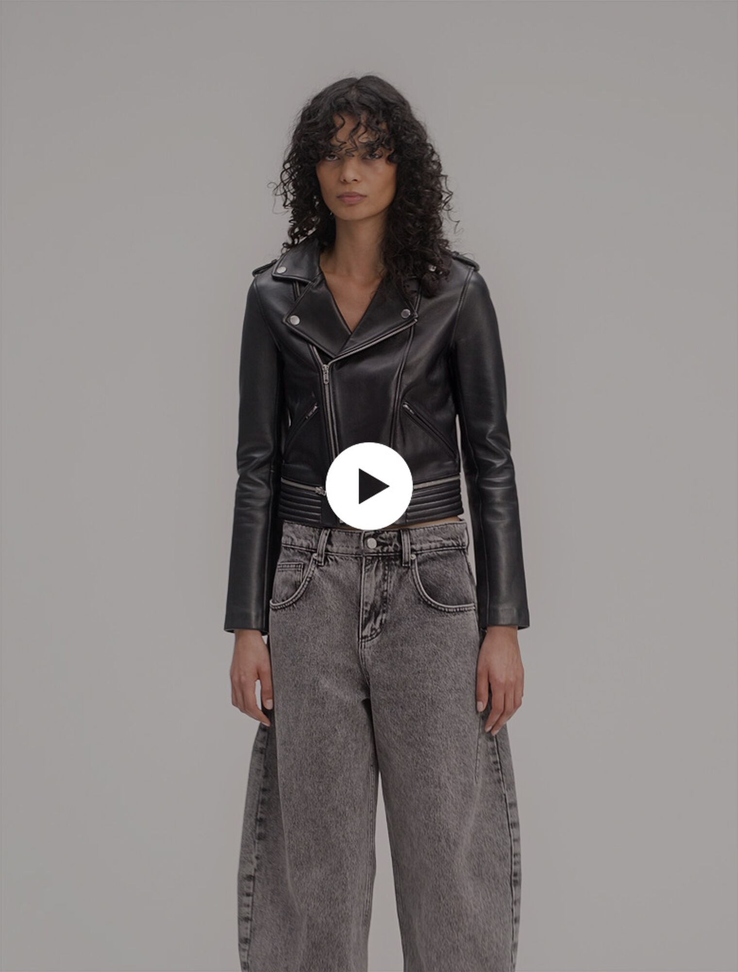 Blouson en cuir d'agneau