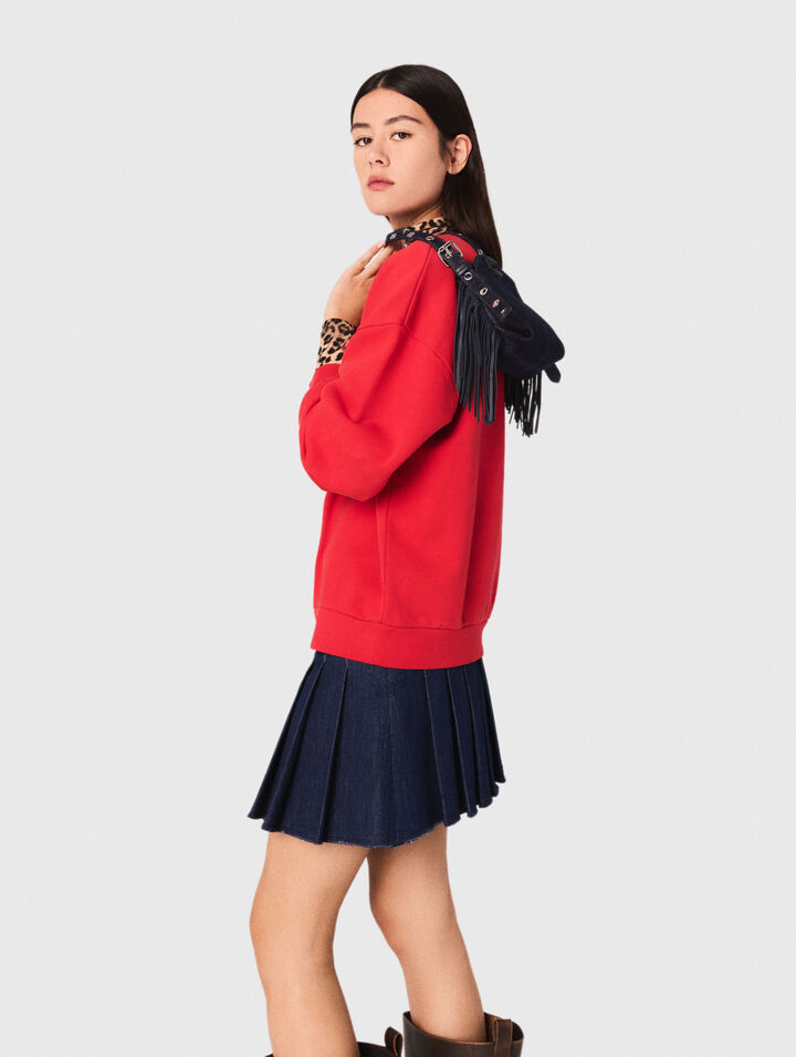 Paris New York Lettering Sweatshirt