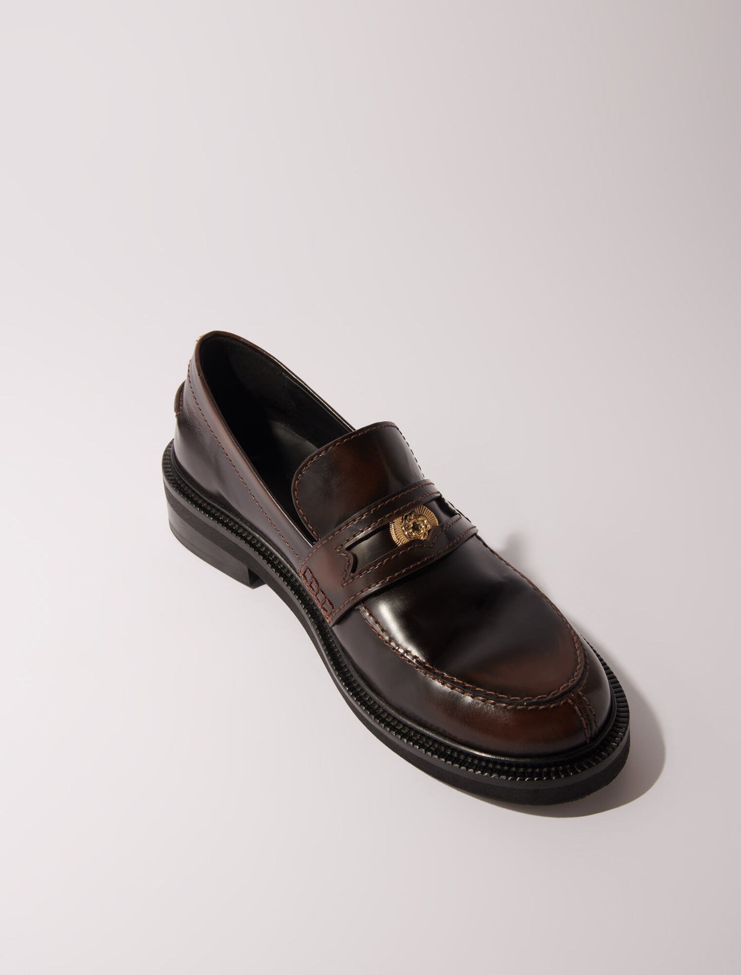 Mocassins en cuir brossé