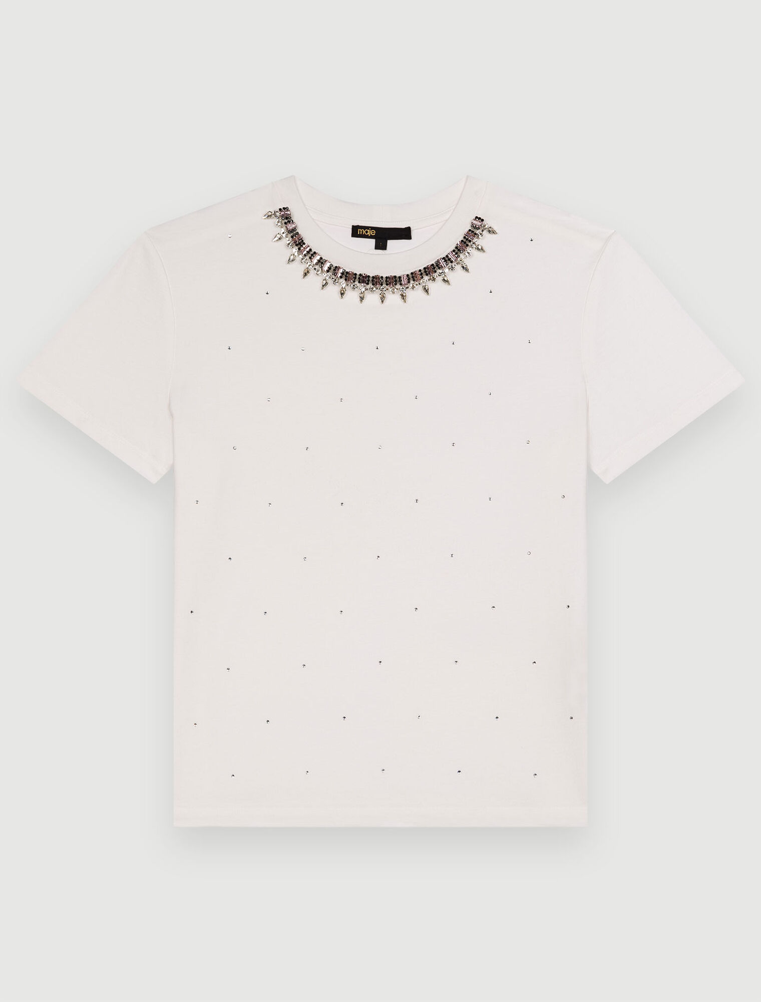 Tee-shirt en jersey à strass