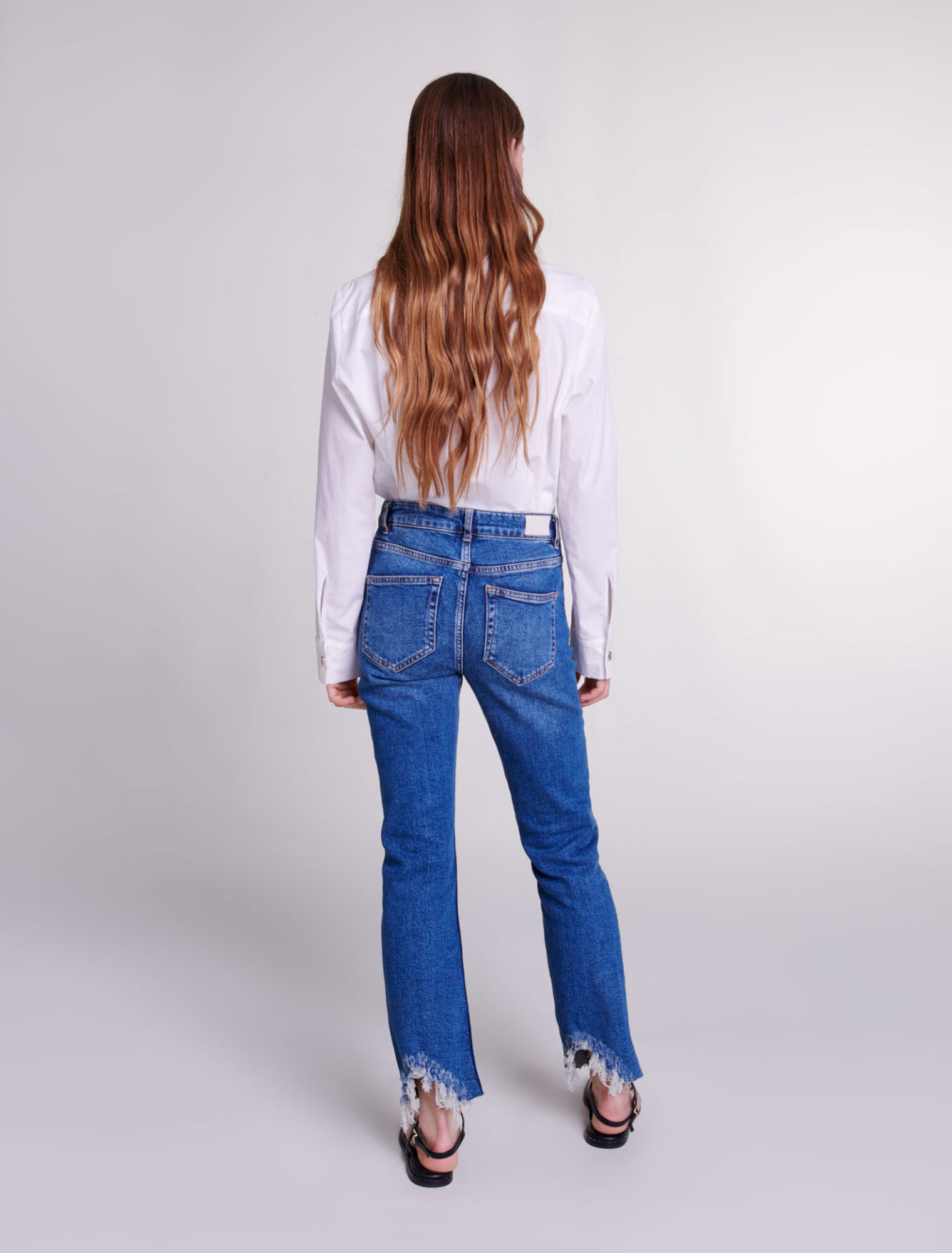 Skinny ripped jeans