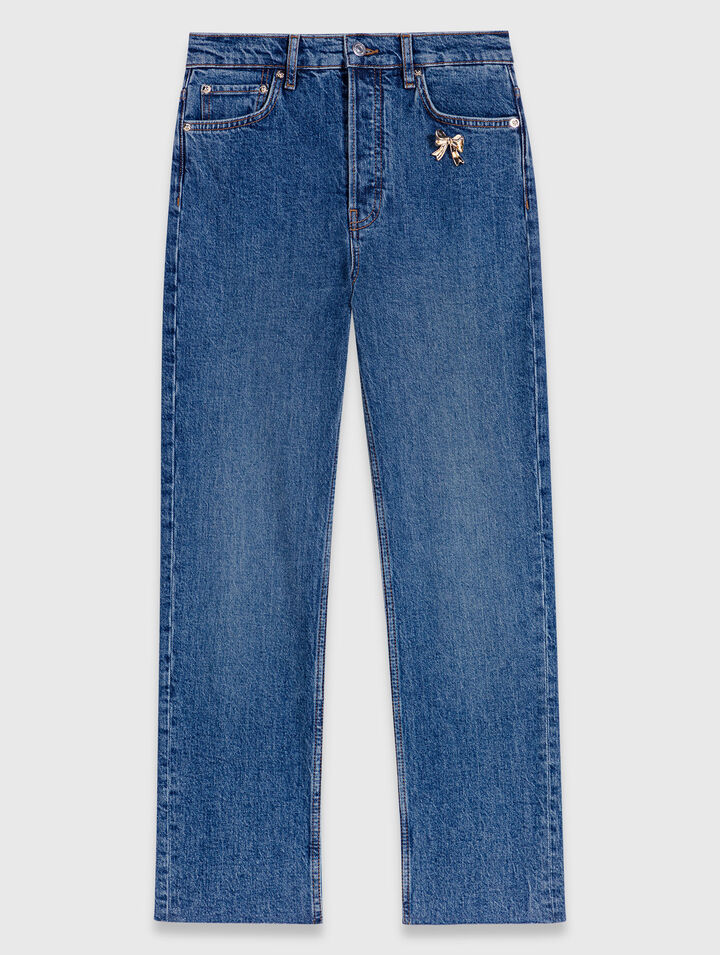 Jean slim avec broche