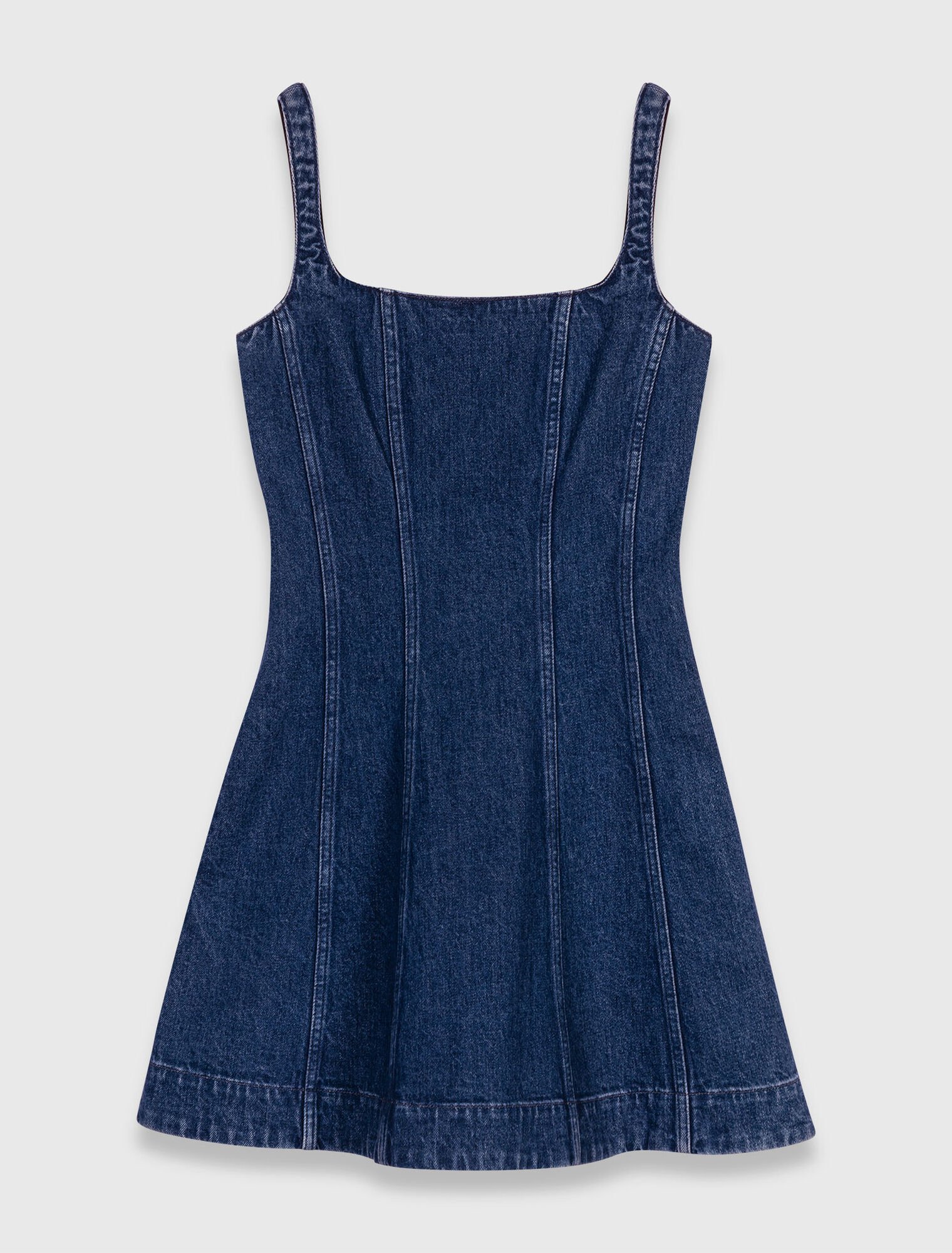 Robe babydoll courte en denim