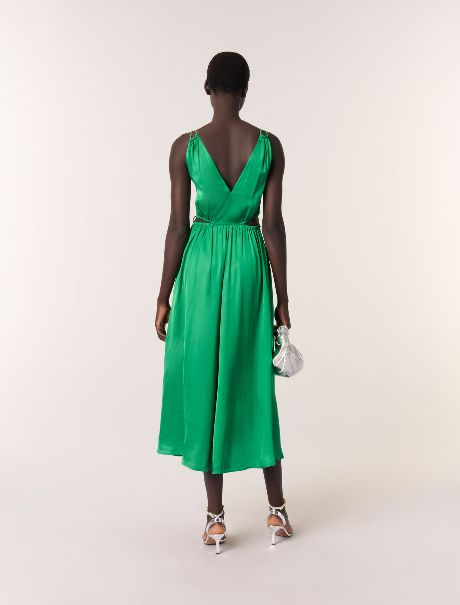 Satin-look maxi dress