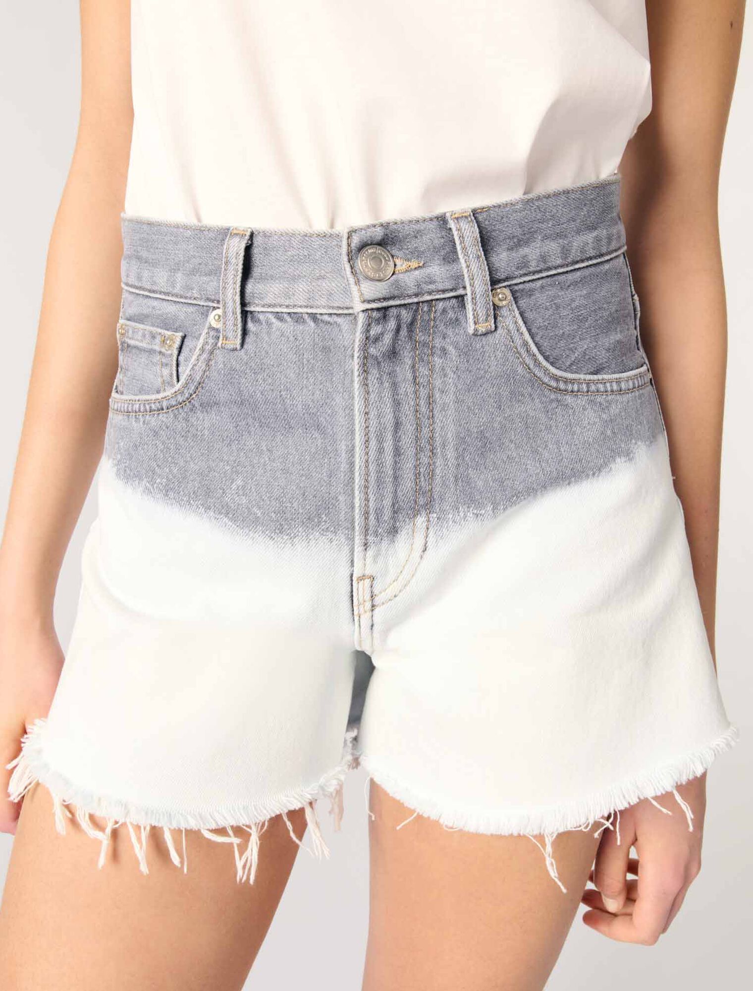 Short en denim tie & dye