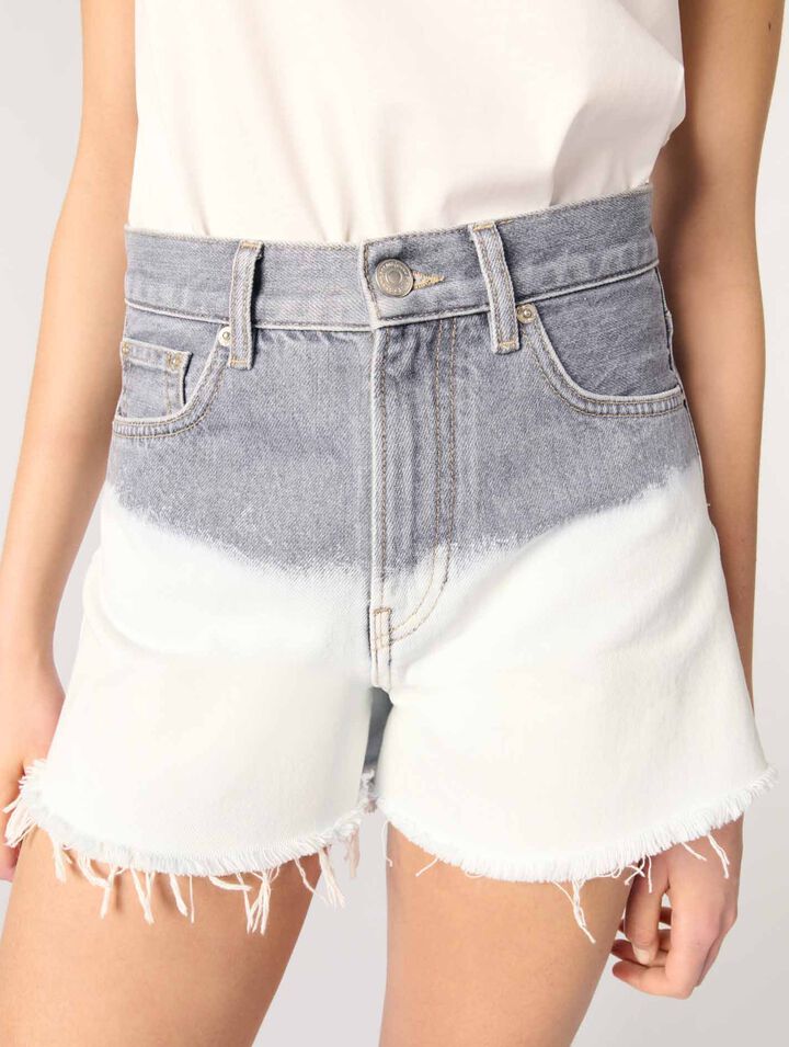 Short en denim tie & dye