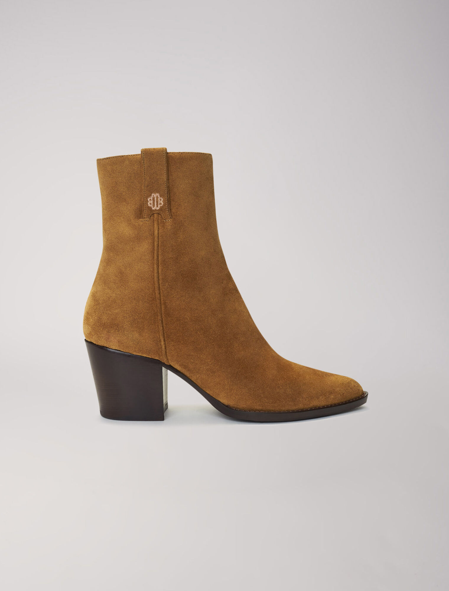Camel suede boots