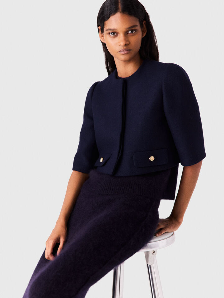 Short wool jacket
