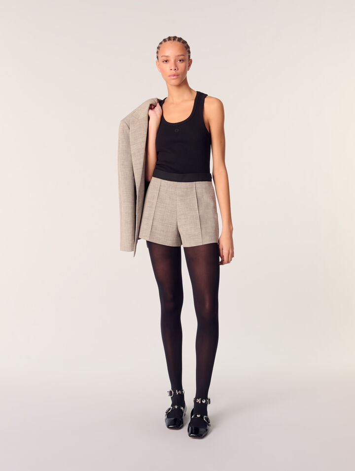 Short de tailleur à pinces
