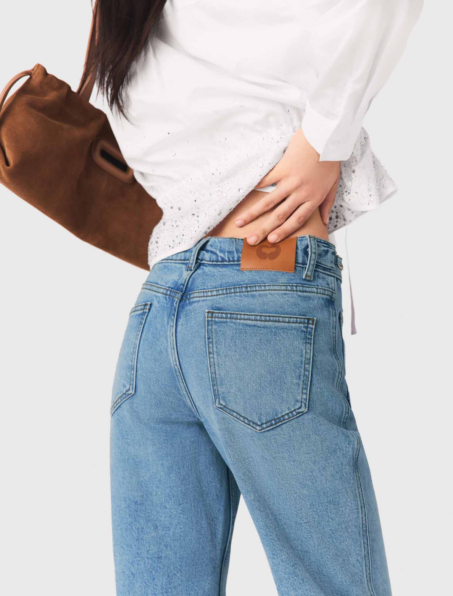 Jean droit avec chaines