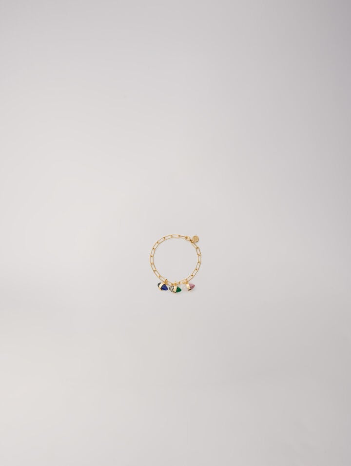 Bracelet chaîne à pendentifs