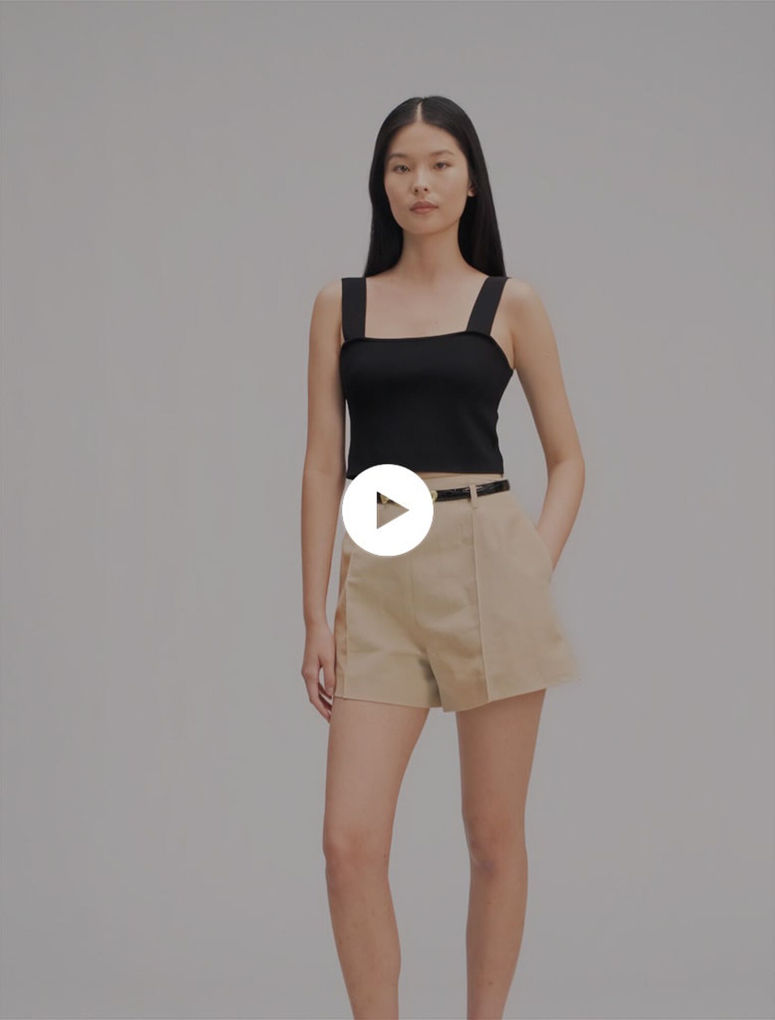 Crop top en maille à bretelles