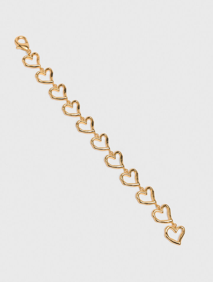 Bracelet cœur en laiton doré