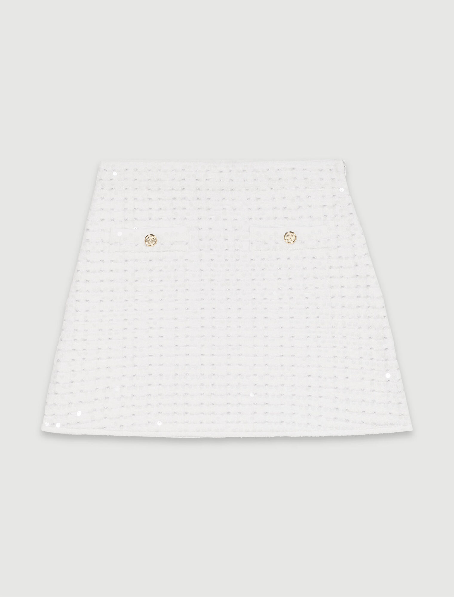 Jupe courte en maille à sequins