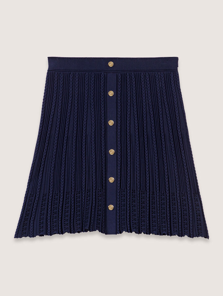 Jupe courte en maille tressée