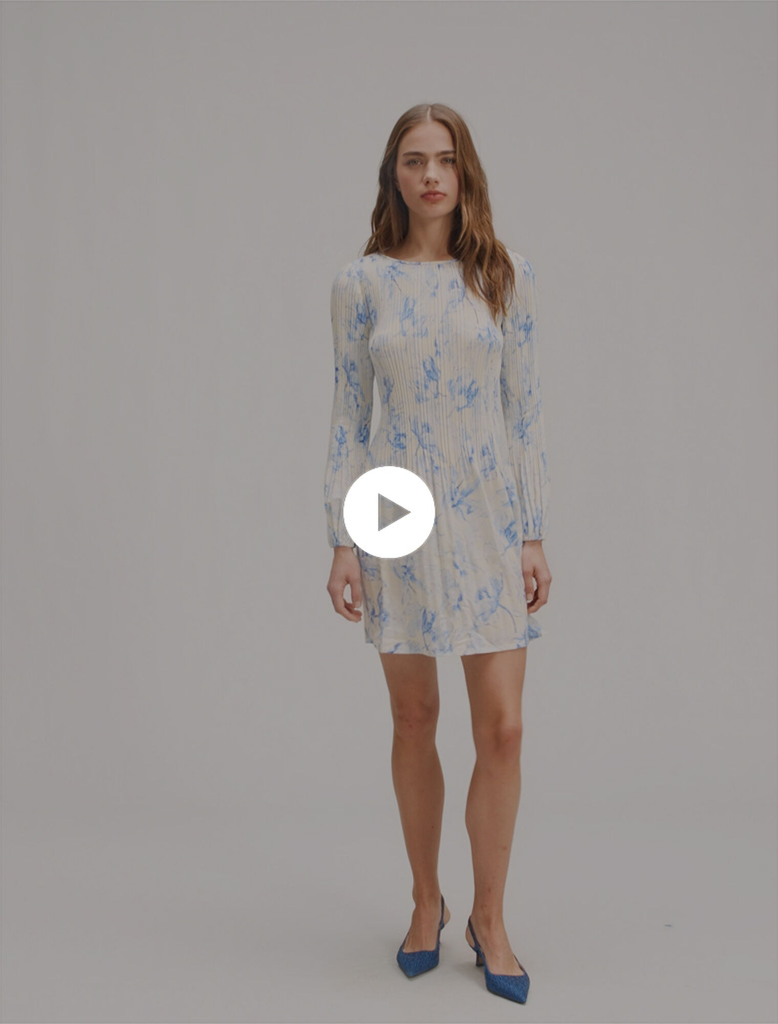 Robe plissée imprimée