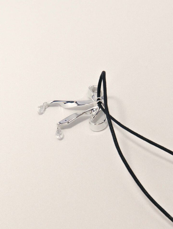 Collier n&oelig;ud argent&eacute; &agrave; nouer