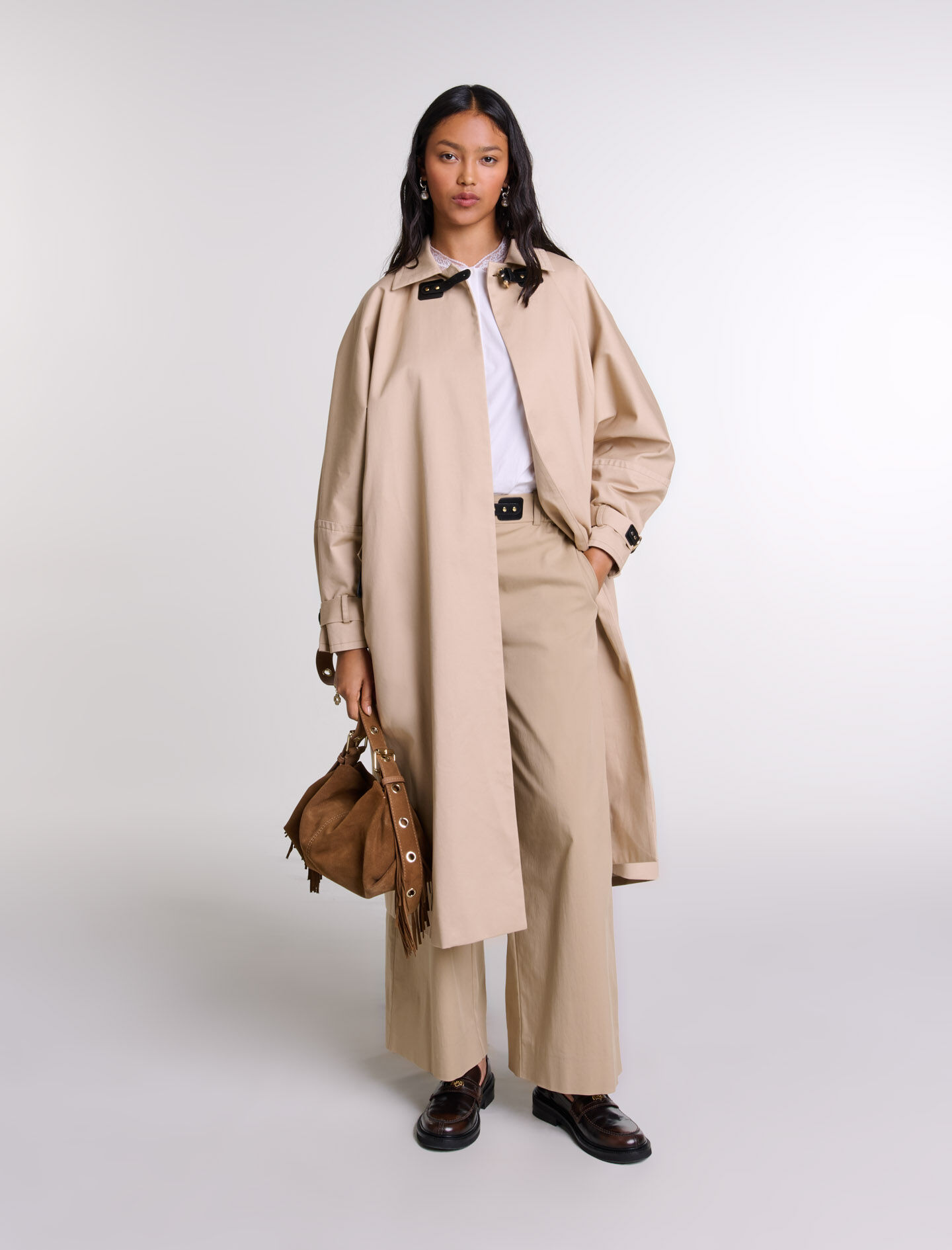 Evening trench coat top