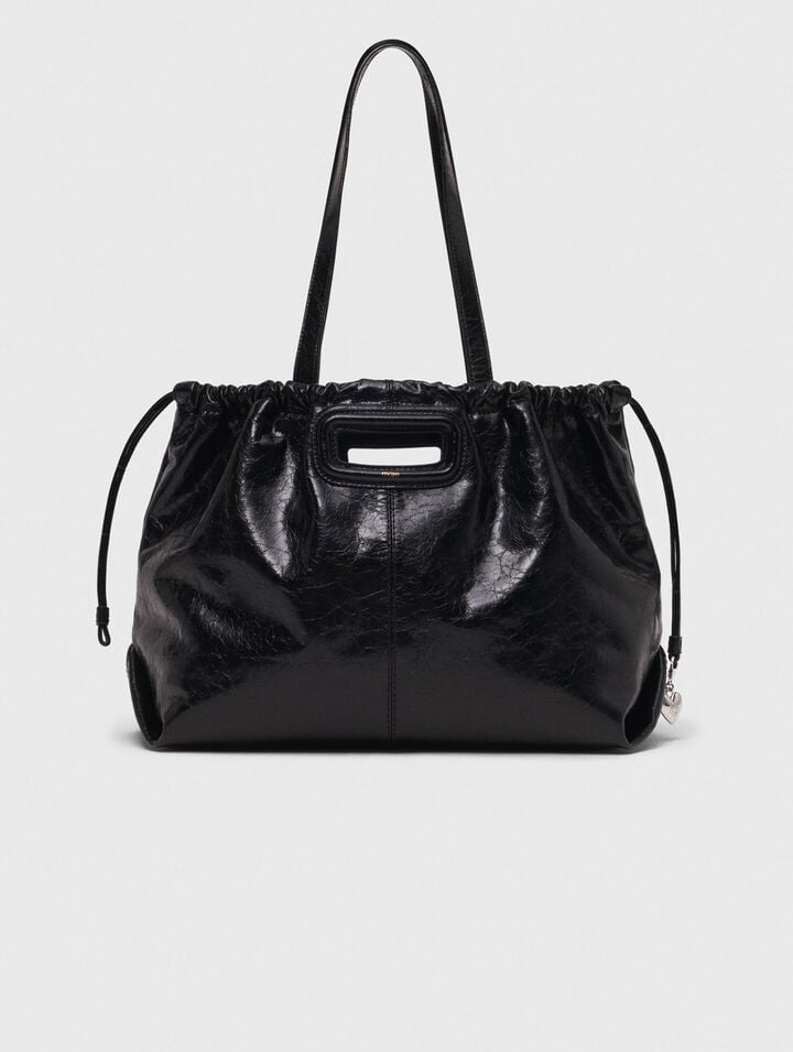 Sac M tote en cuir craquelé