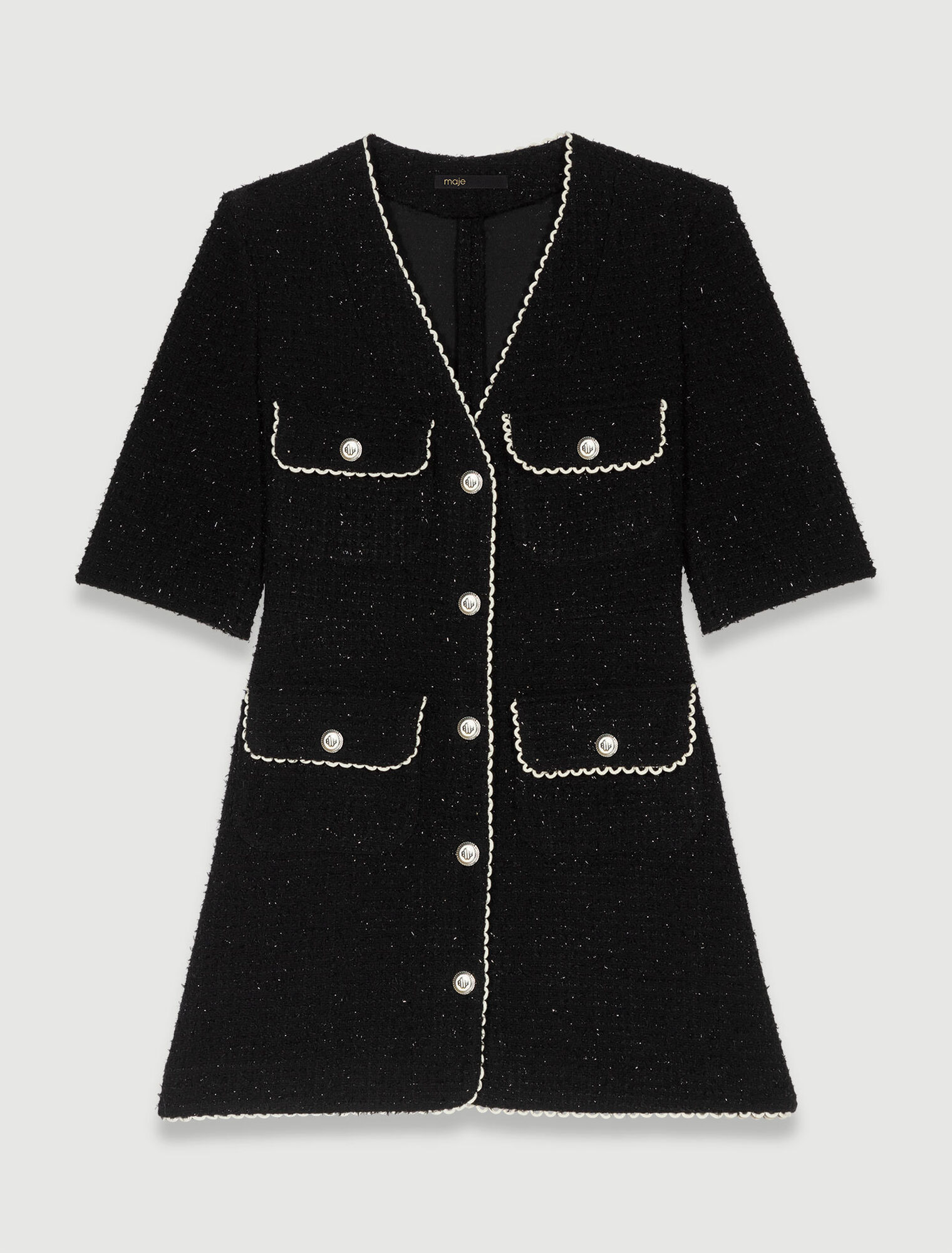 Robe courte en tweed