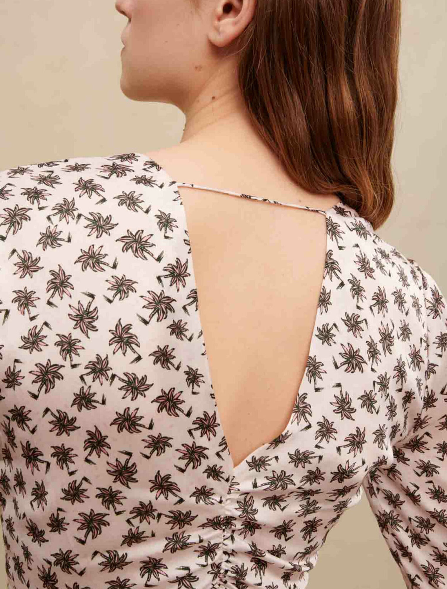 Palm print dress