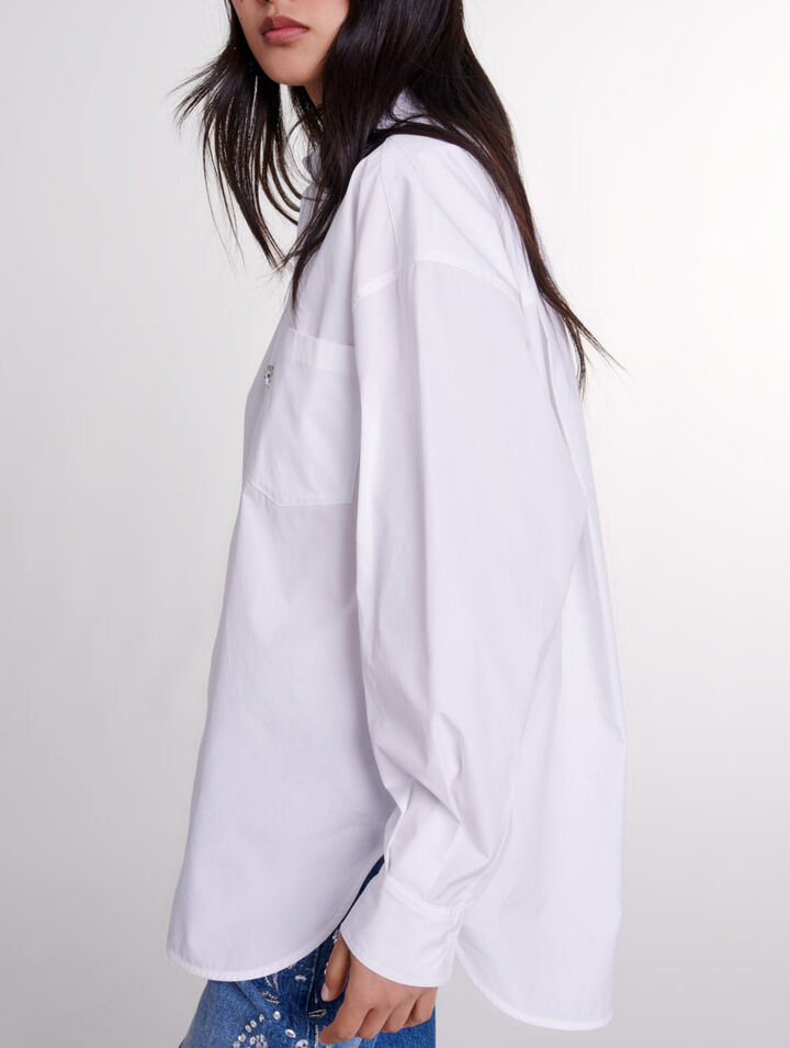 Oversized poplin shirt