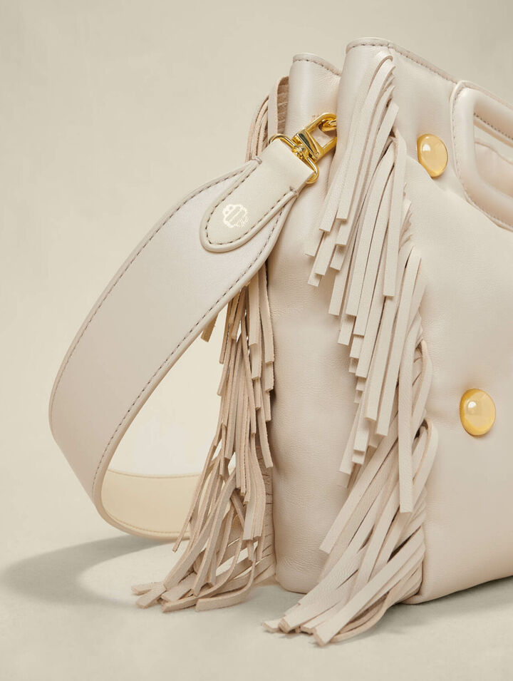 Leather M bag padded with studs