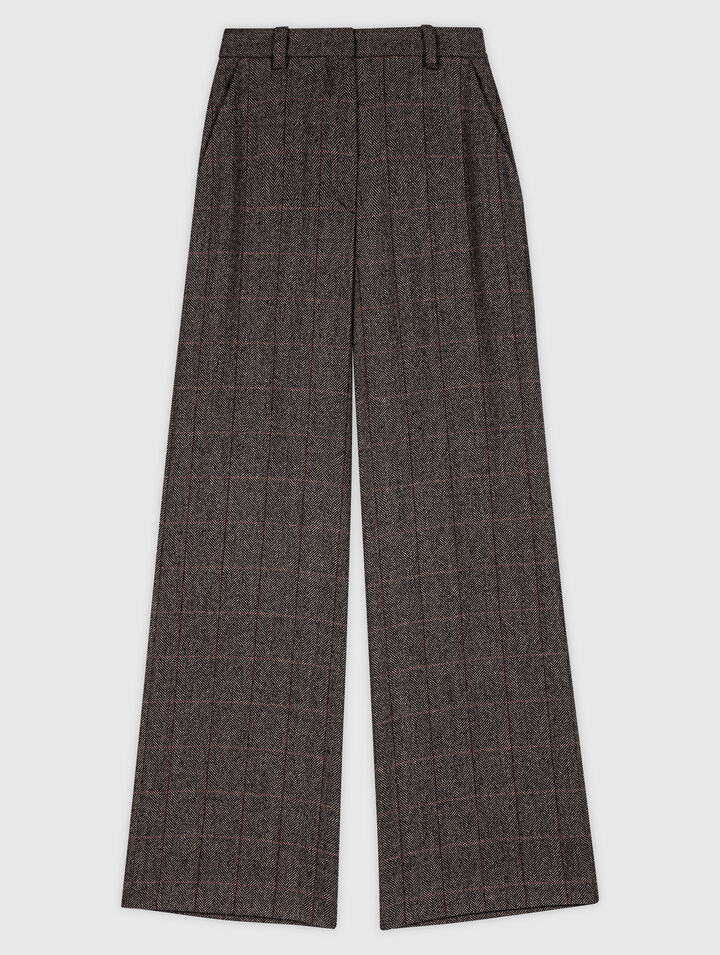 Pantalon de tailleur &agrave; carreaux