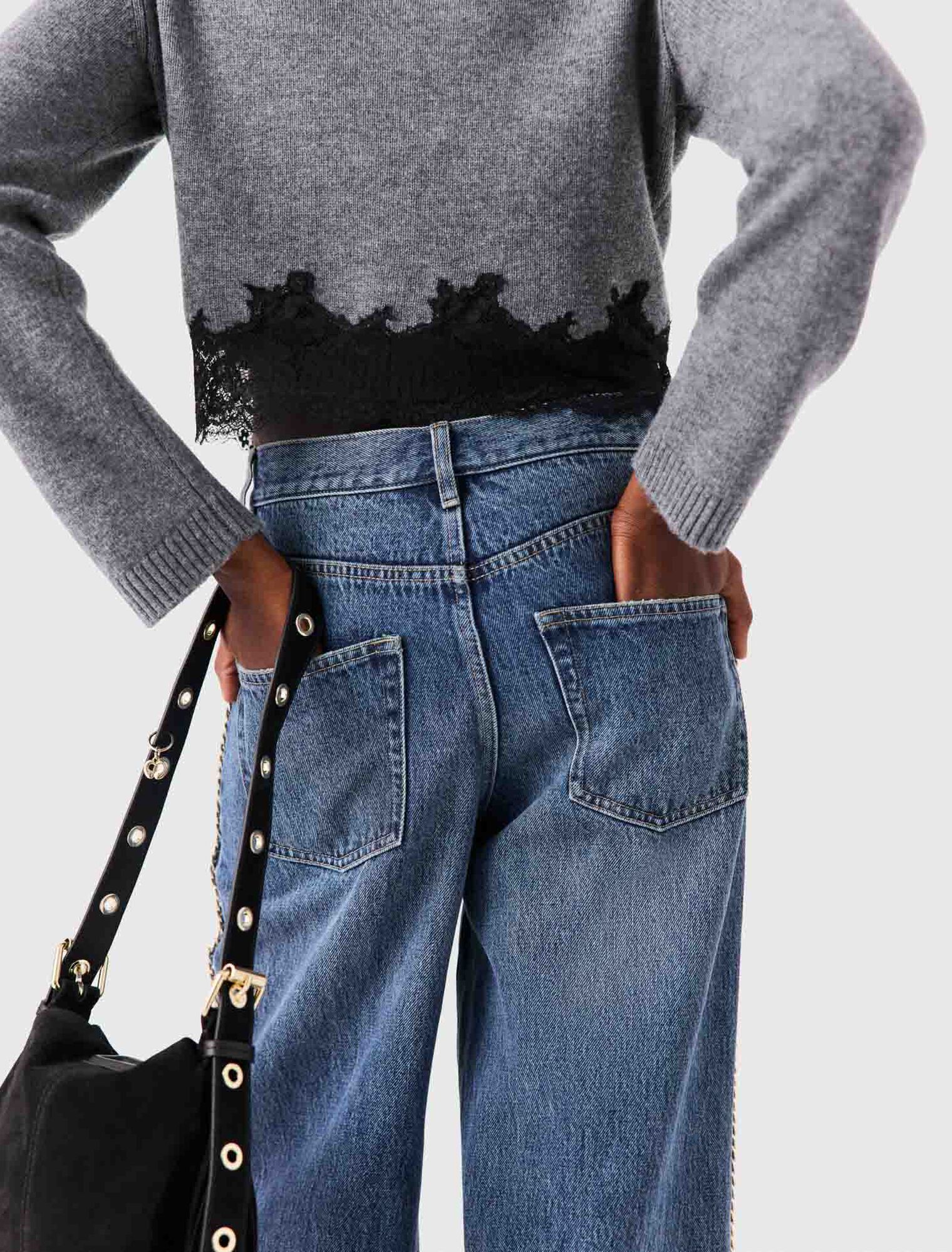Wide-leg jeans with chains