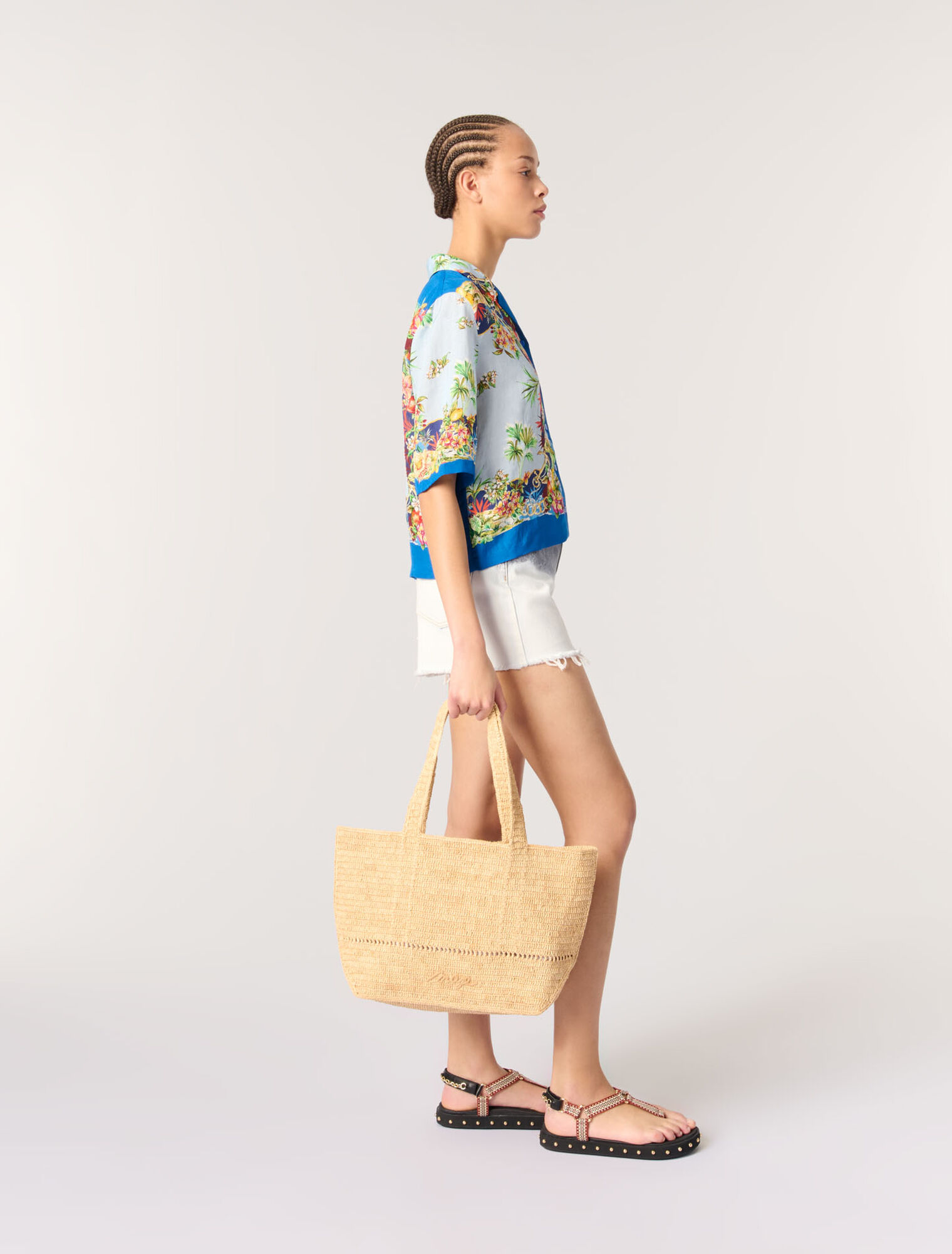 Chemise courte imprimée