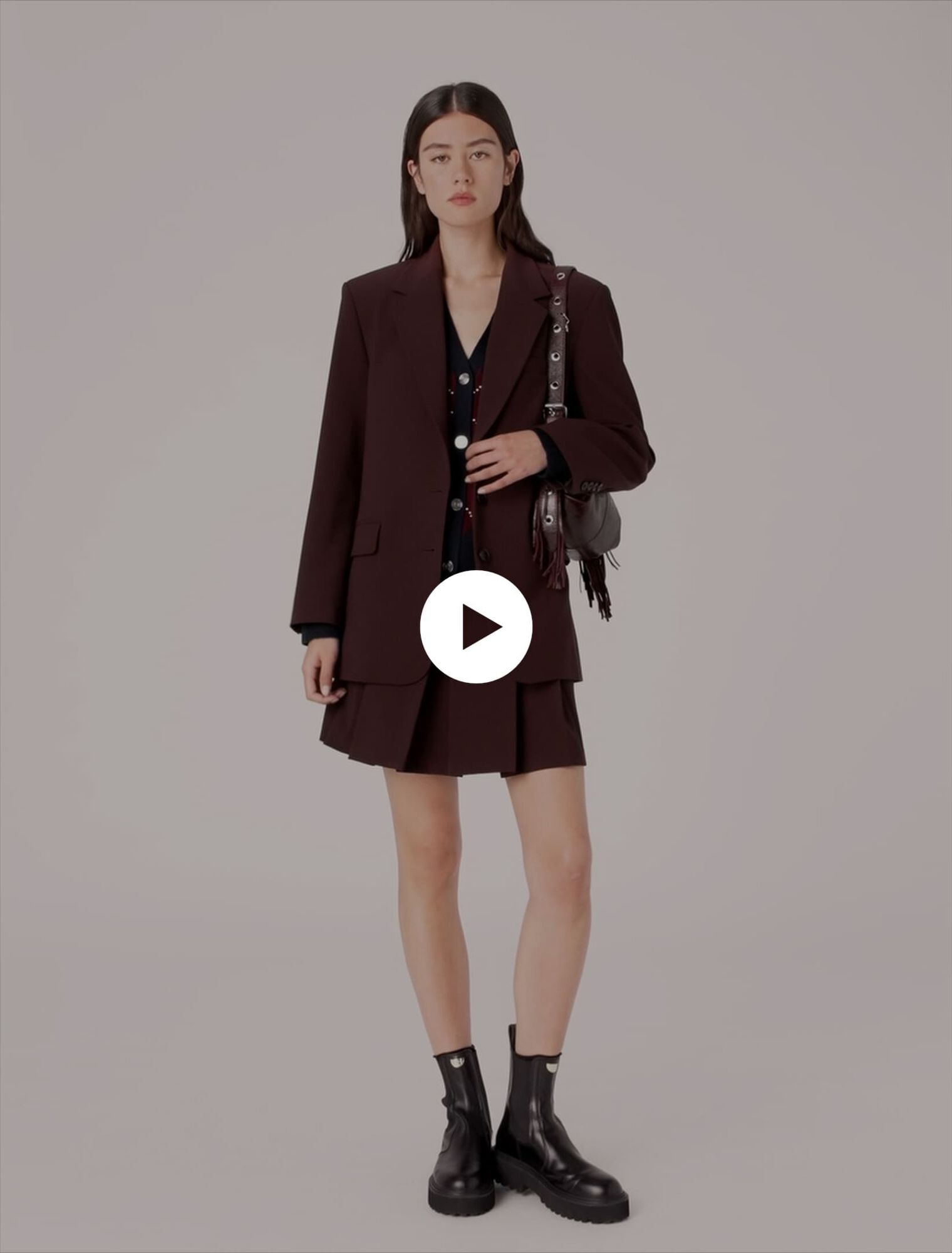 Veste de tailleur à ceinture