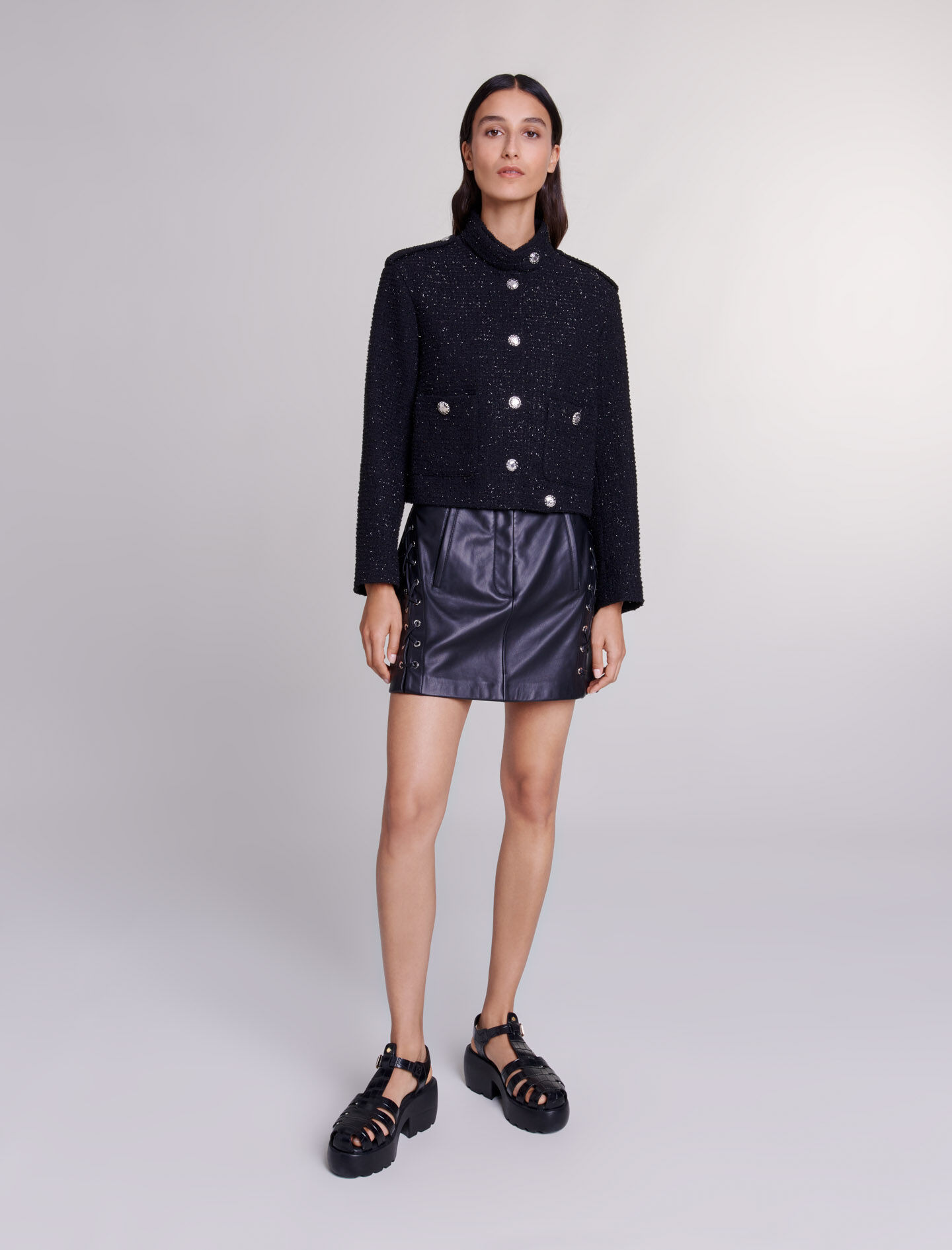 Veste maje tweed new arrivals