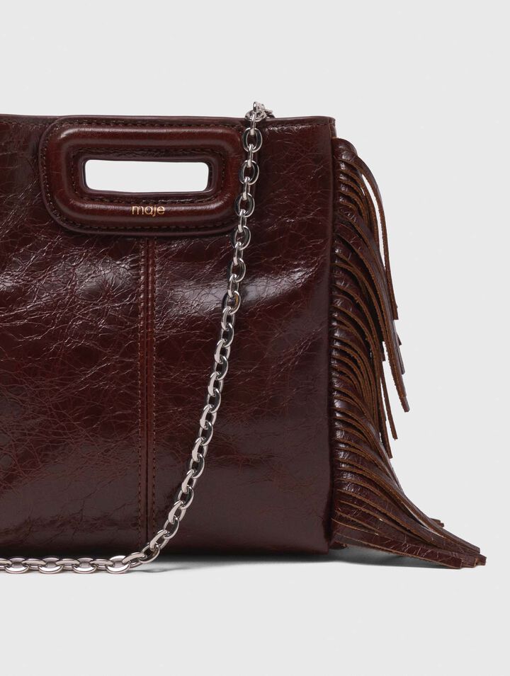 Sac M mini en cuir craquelé