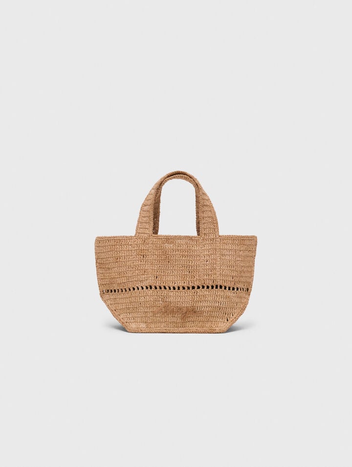 Mini cabas en raphia naturel