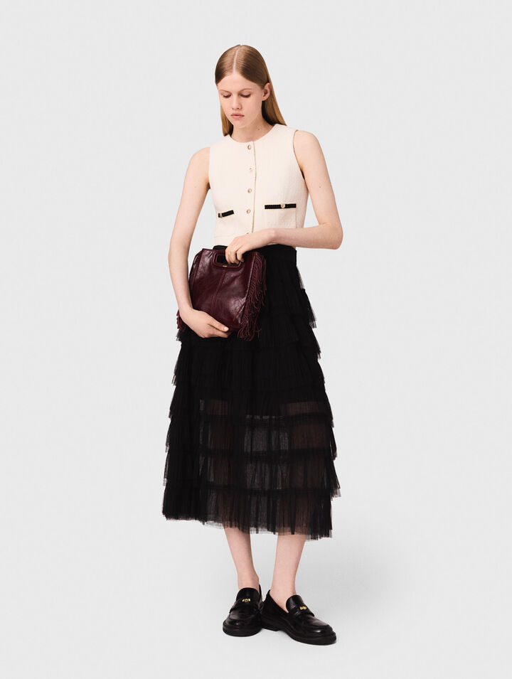 Jupe midi en tulle