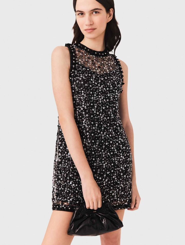 Rhinestone floral dress