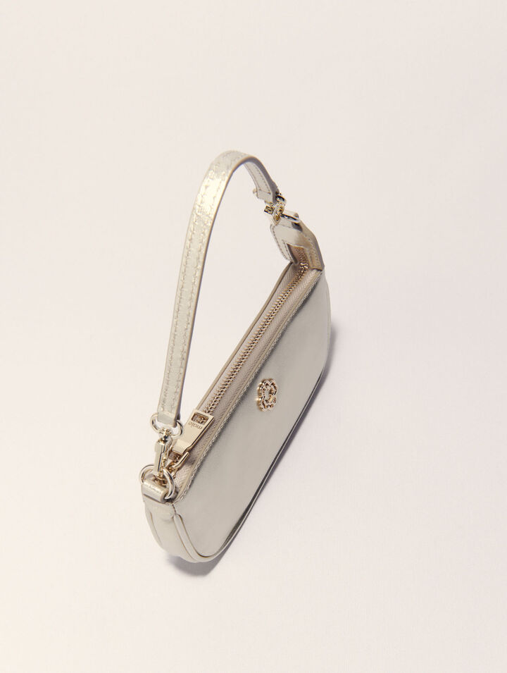 Sarah pouch en cuir métalisé