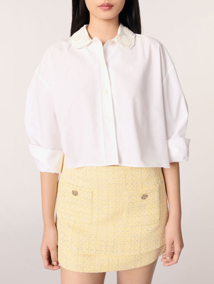 Tweed mini skirt
